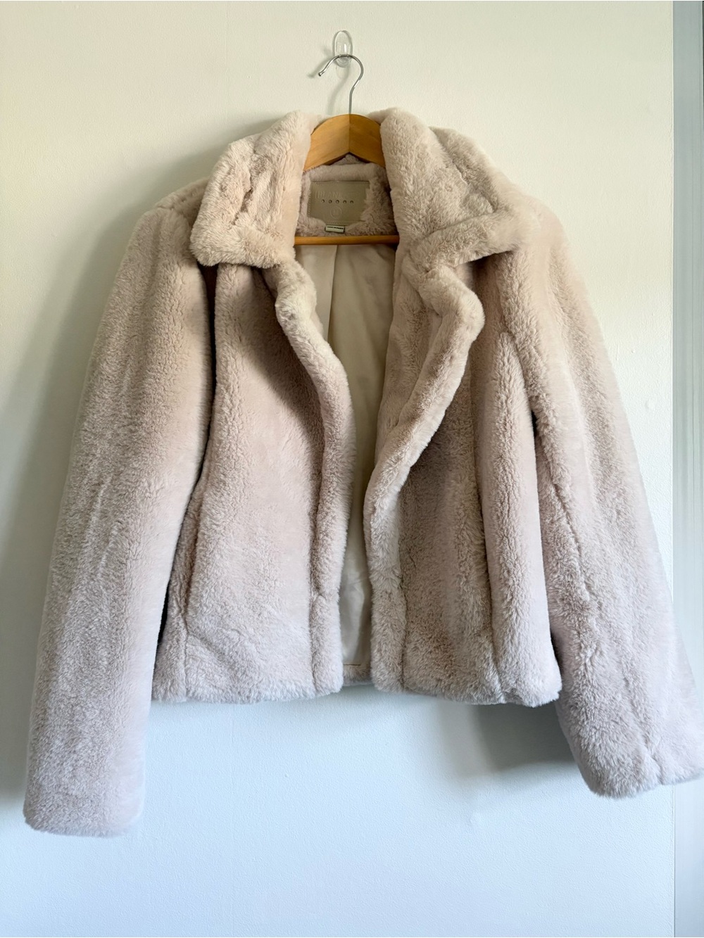 Blank NYC Cream Faux Shearling Teddy Jacket